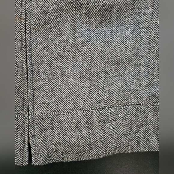 Vintage - Wool Allen Solly Black Herringbone Zip Jacket - Size 18W - Picture 5 of 7